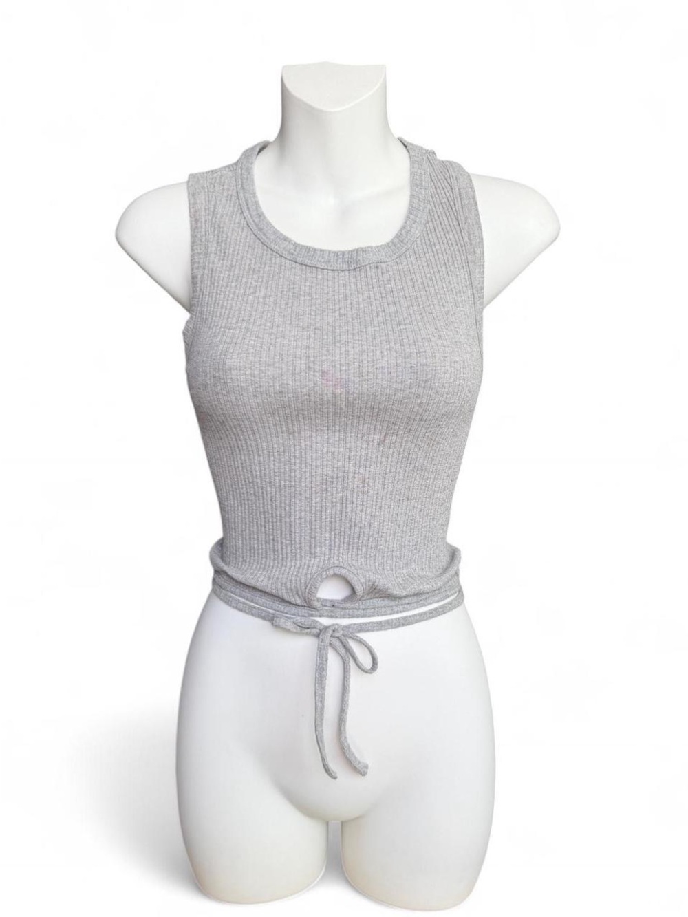 wild fable Gray Ribbed Tank Top